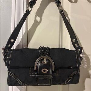 Vintage coach black soho shoulder bag